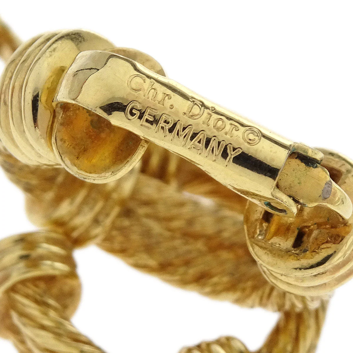 Christian Dior Earrings Clip-On Gold - Image 4