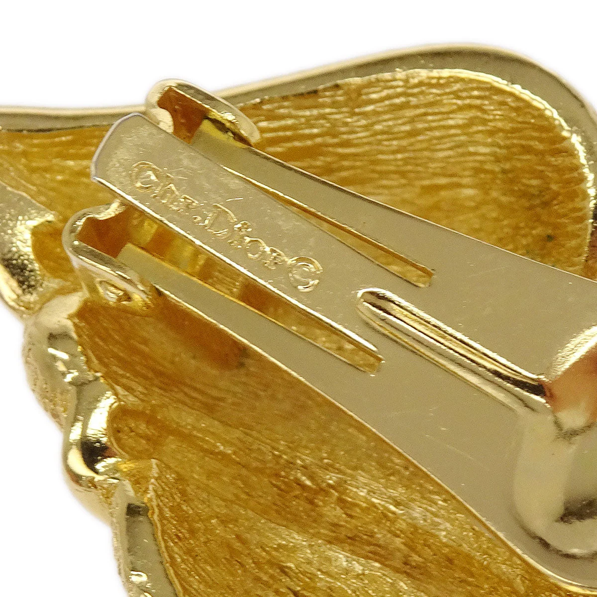 Christian Dior Earrings Clip-On Gold - Image 3