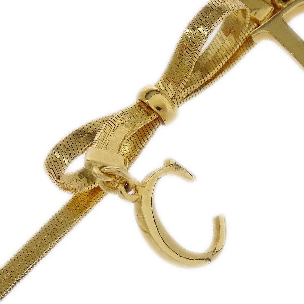 Christian Dior Necklace Pendant Bow Gold - Image 3