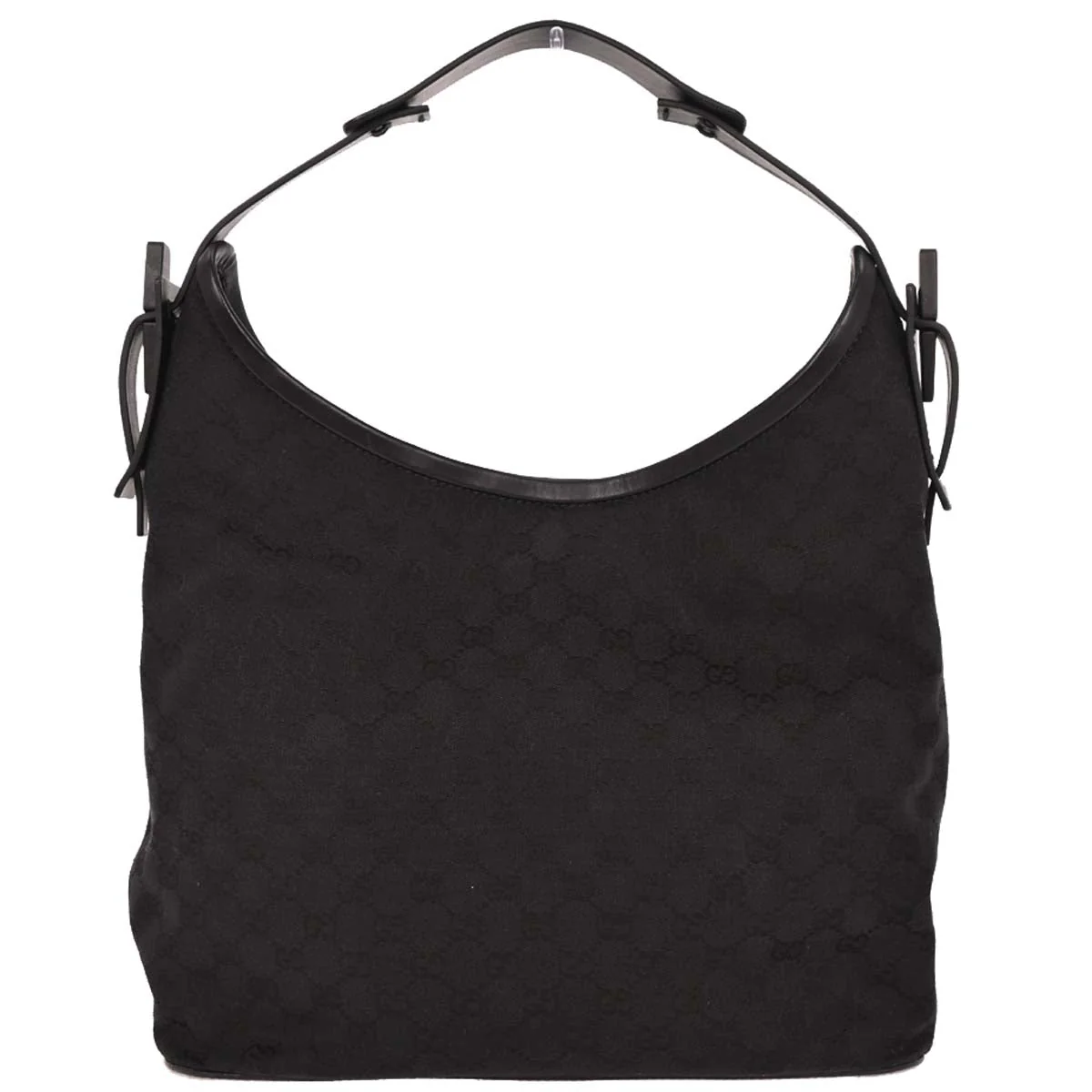 Gucci Black Canvas GG Handbag