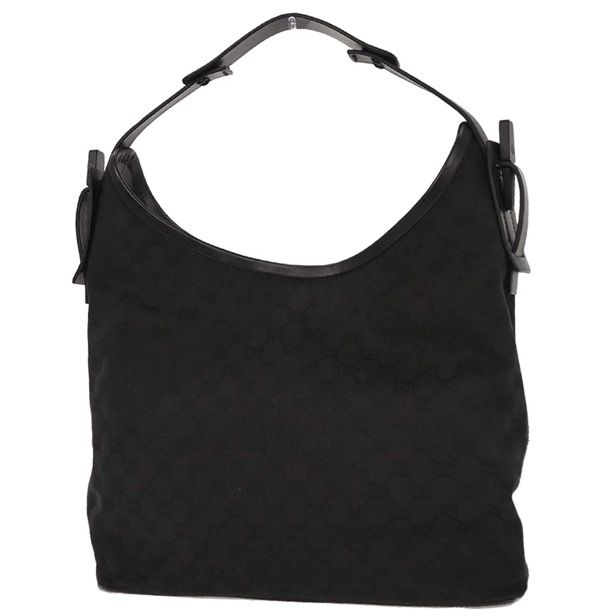 Gucci Black Canvas GG Handbag - Image 2