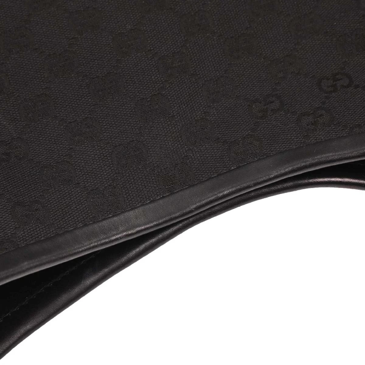 Gucci Black Canvas GG Handbag - Image 7