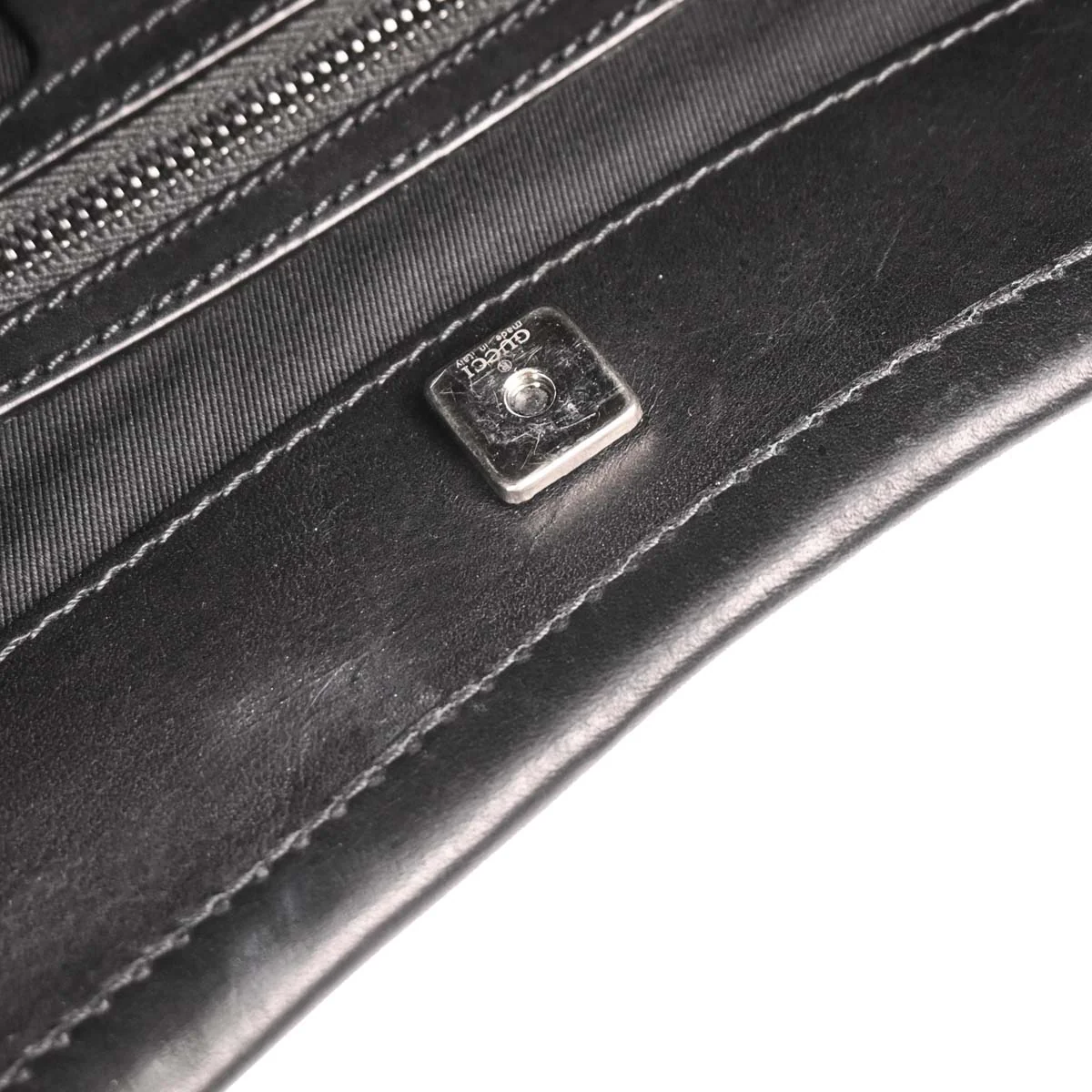 Gucci Black Canvas GG Handbag - Image 8