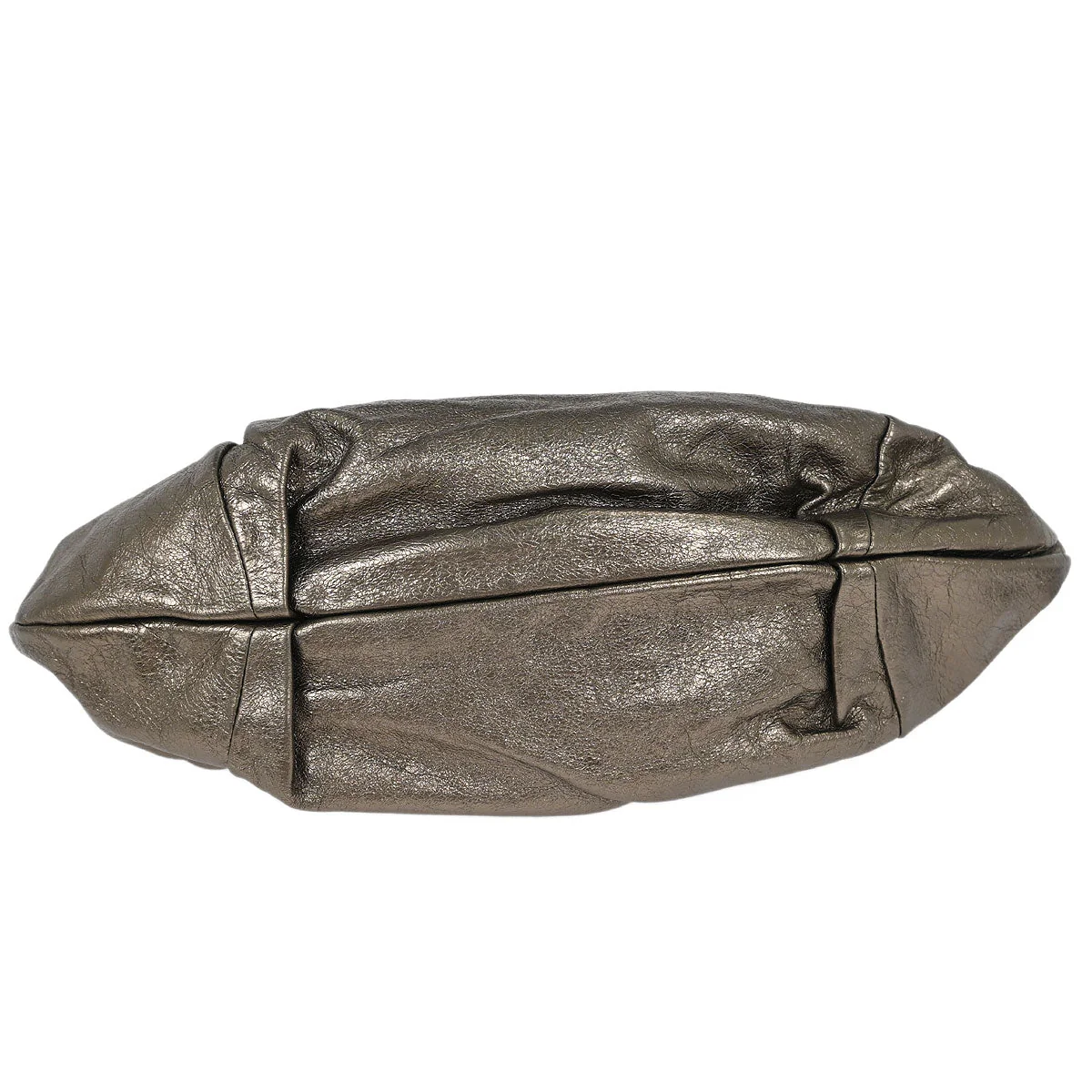 Salvatore Ferragamo Metallic Bronze Leather Vara Bow Handbag - Image 3