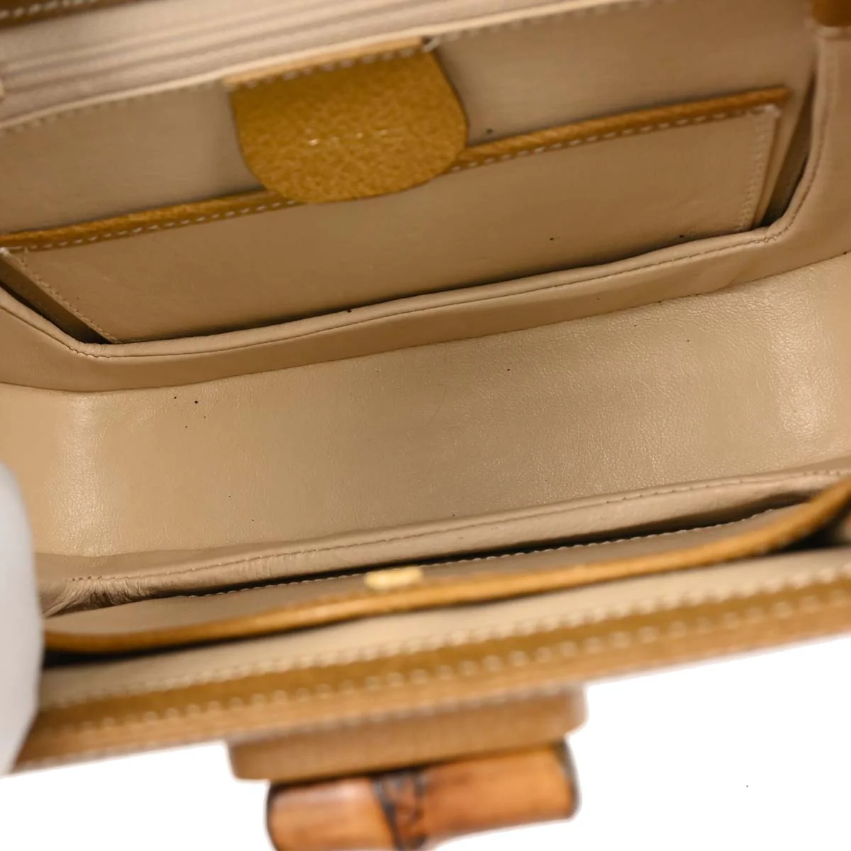 Gucci Brown Pigskin Bamboo 2way Shoulder Handbag - Image 8