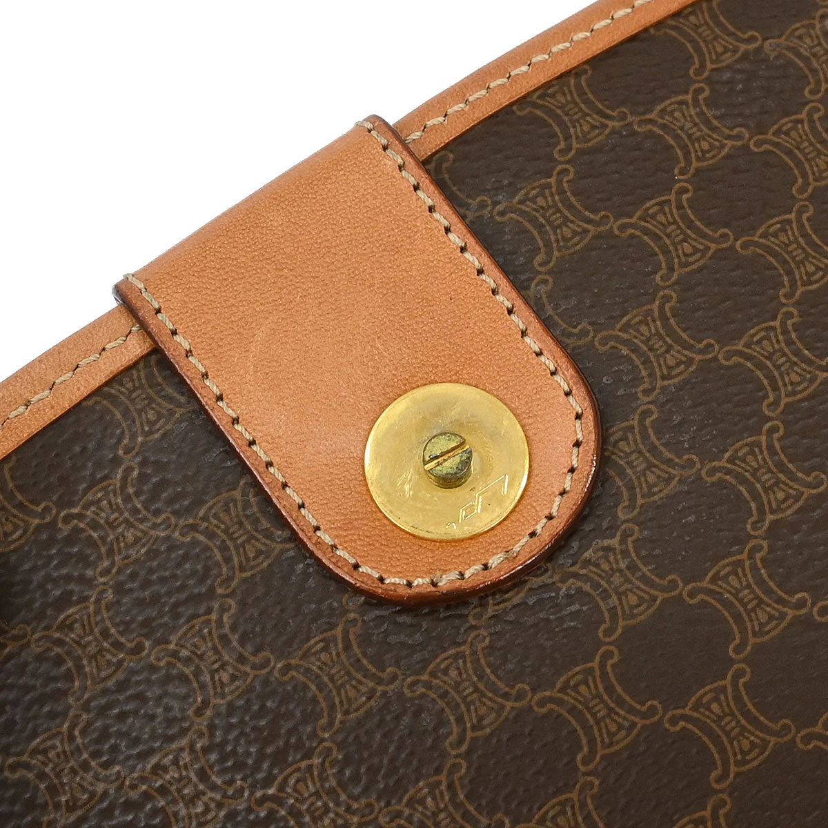 Celine Brown Macadam Shoulder Bag - Image 7