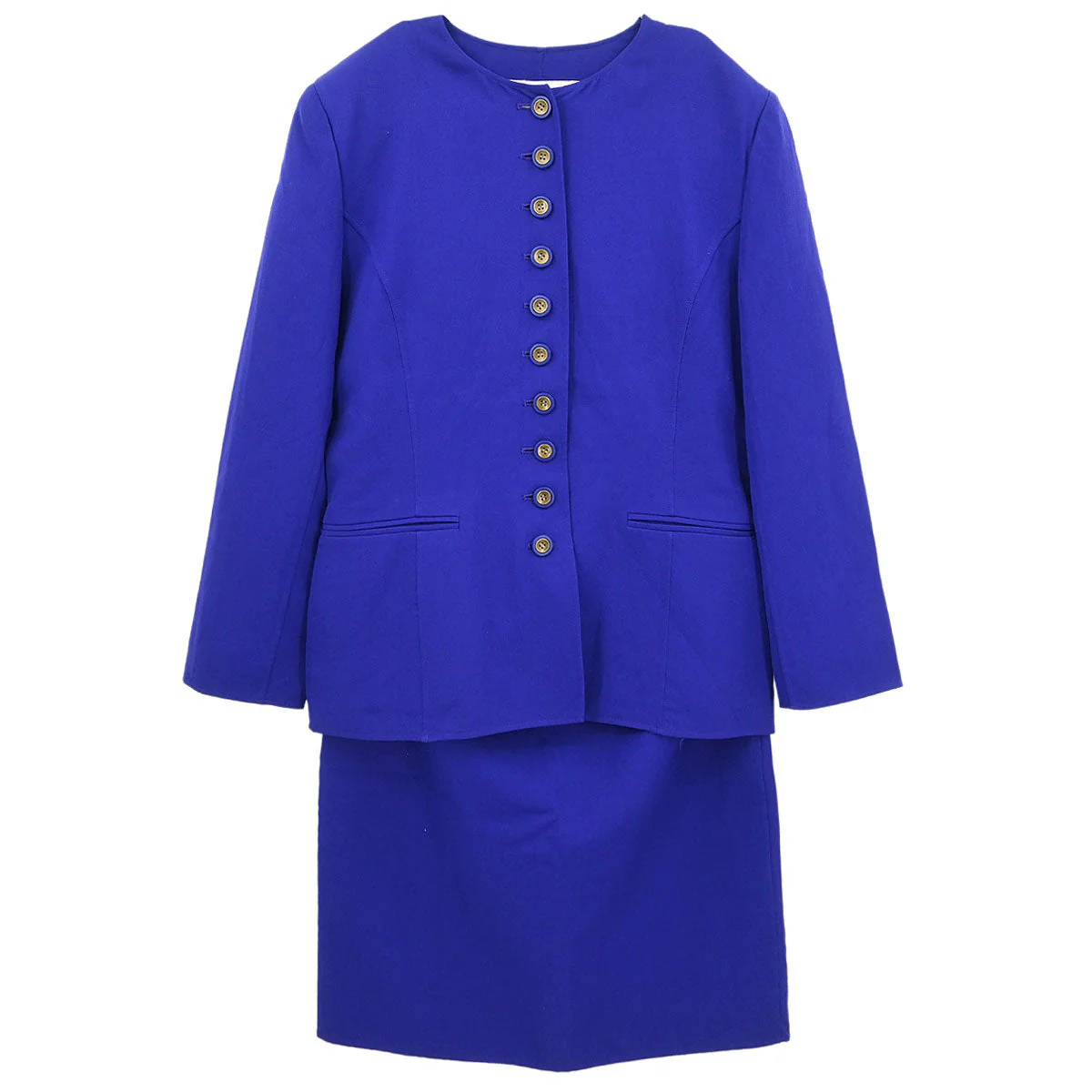 Christian Dior Setup Suit Jacket Skirt Purple #40–42