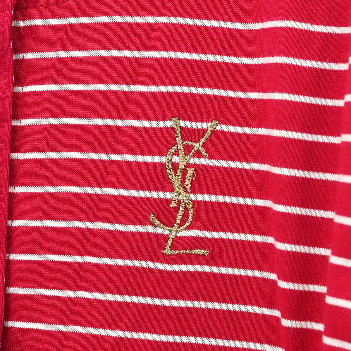 Yves Saint Laurent Short Sleeve Top Red #M - Image 5