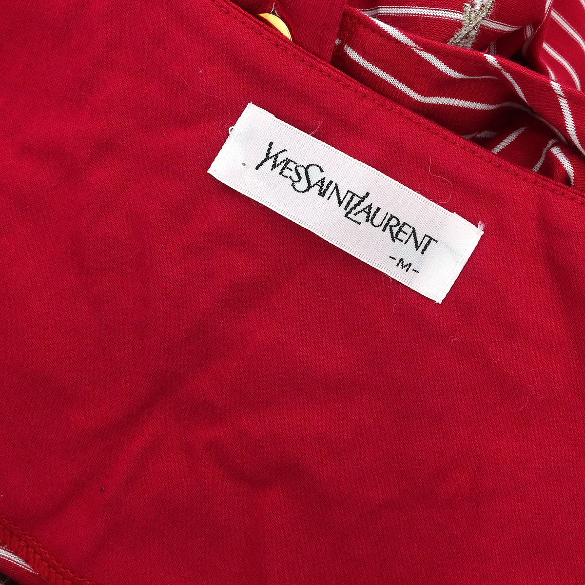 Yves Saint Laurent Short Sleeve Top Red #M - Image 9