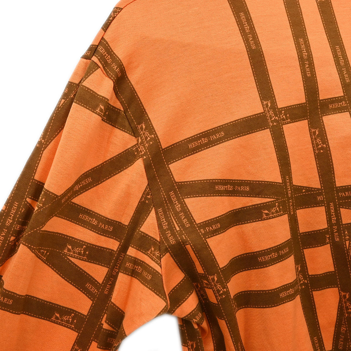 Hermes Long Sleeve T-shirt Top Orange #M - Image 3