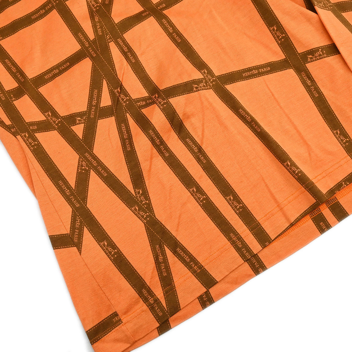 Hermes Long Sleeve T-shirt Top Orange #M - Image 6