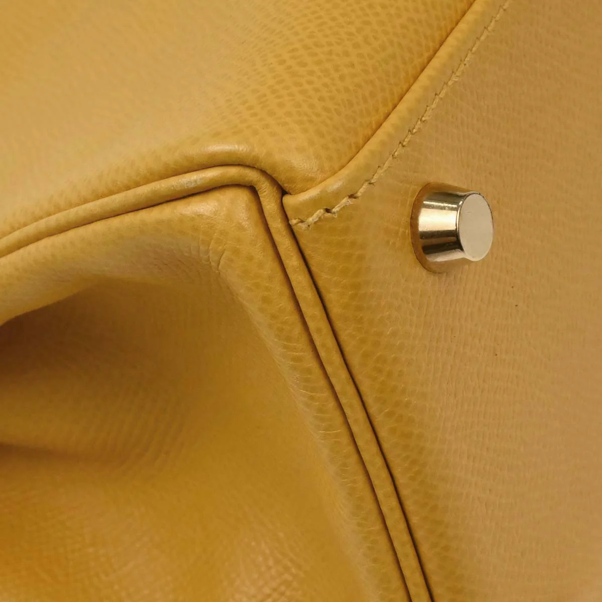 Hermes Jaune Courchevel Kelly 32 Retourne 2way Shoulder Handbag - Image 4