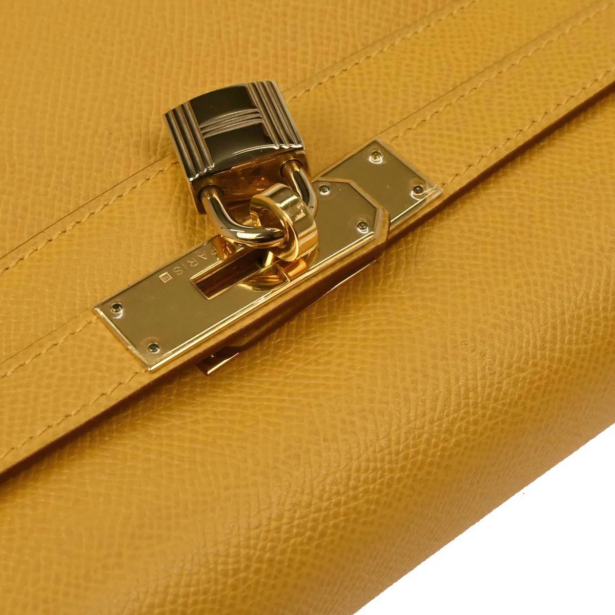 Hermes Jaune Courchevel Kelly 32 Retourne 2way Shoulder Handbag - Image 6