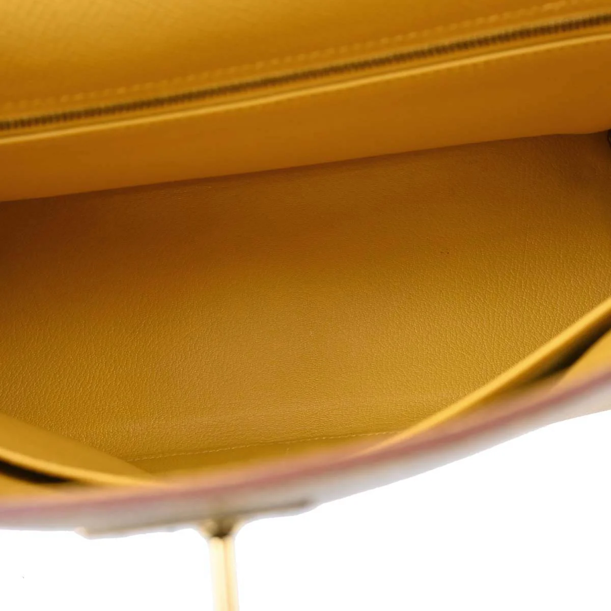 Hermes Jaune Courchevel Kelly 32 Retourne 2way Shoulder Handbag - Image 9