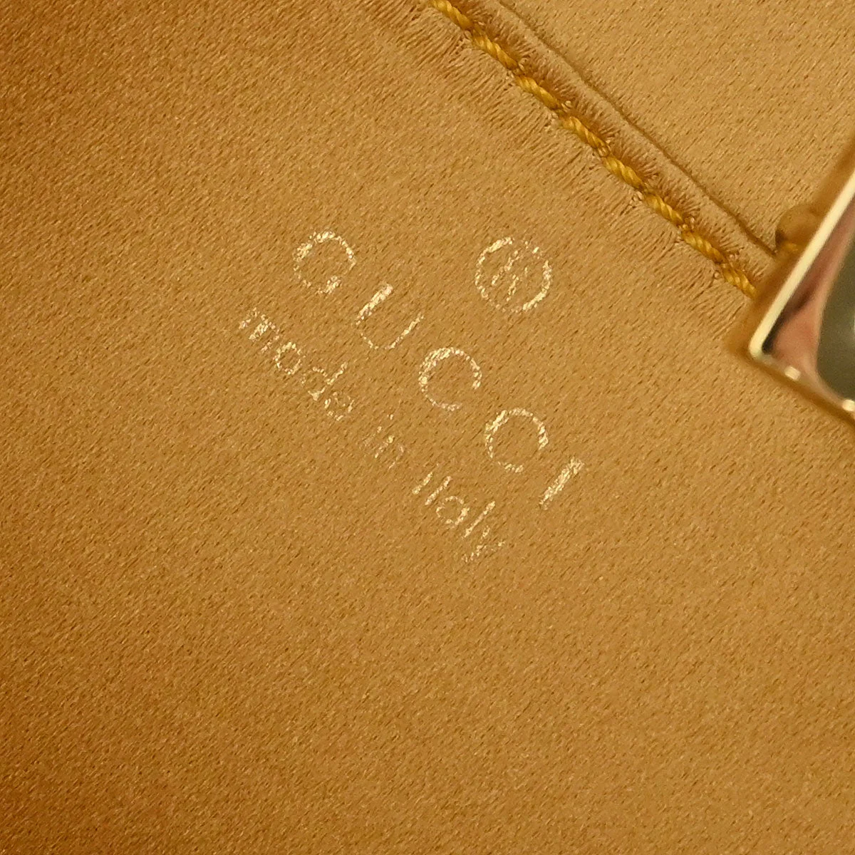 Gucci Gold Satin Mini Jackie Handbag - Image 10