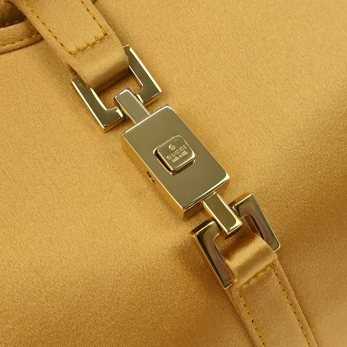 Gucci Gold Satin Mini Jackie Handbag - Image 4
