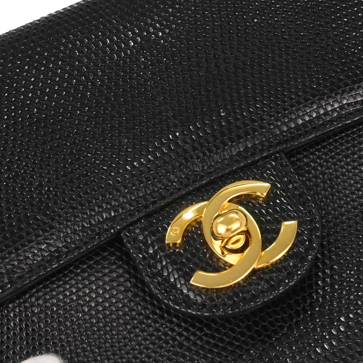 Chanel * Black Lizard Mini Classic Square Flap Bag 17 - Image 11