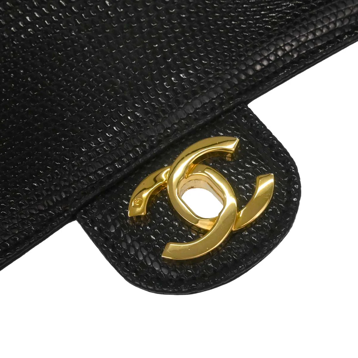 Chanel * Black Lizard Mini Classic Square Flap Bag 17 - Image 12