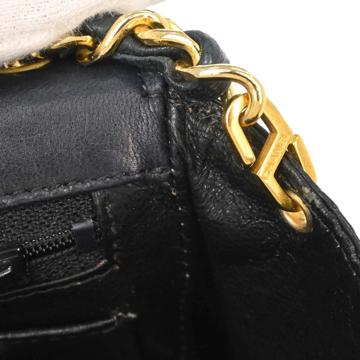 Chanel * Black Lizard Mini Classic Square Flap Bag 17 - Image 17