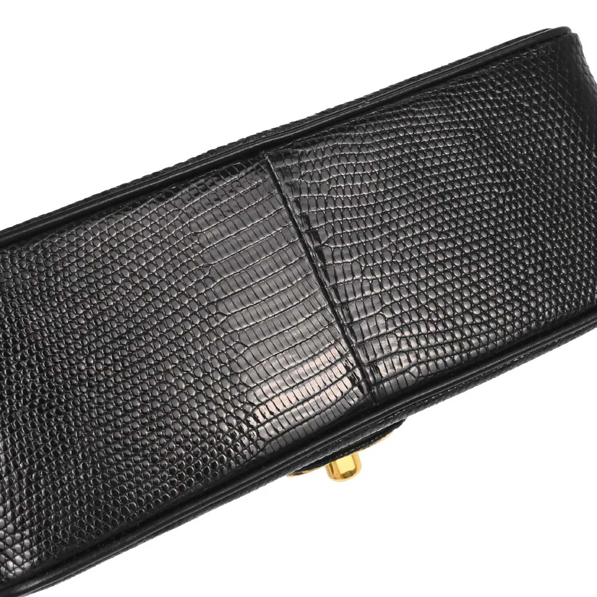 Chanel * Black Lizard Mini Classic Square Flap Bag 17 - Image 5