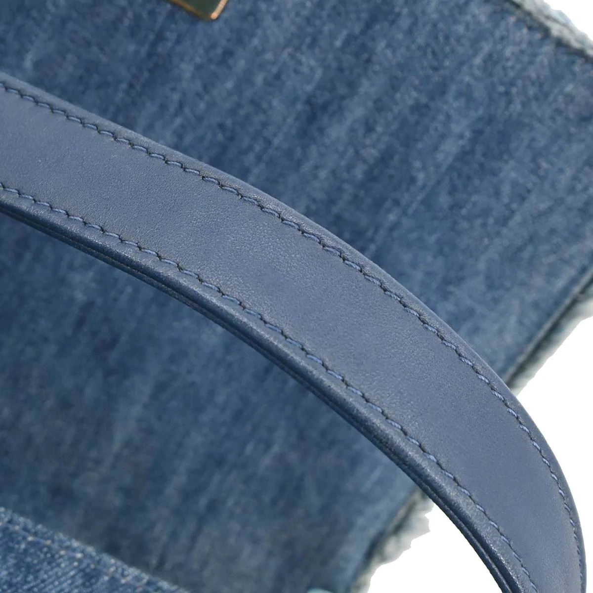 Boy Chanel Blue Denim Patchwork Medium Chain Shoulder Bag - Image 14