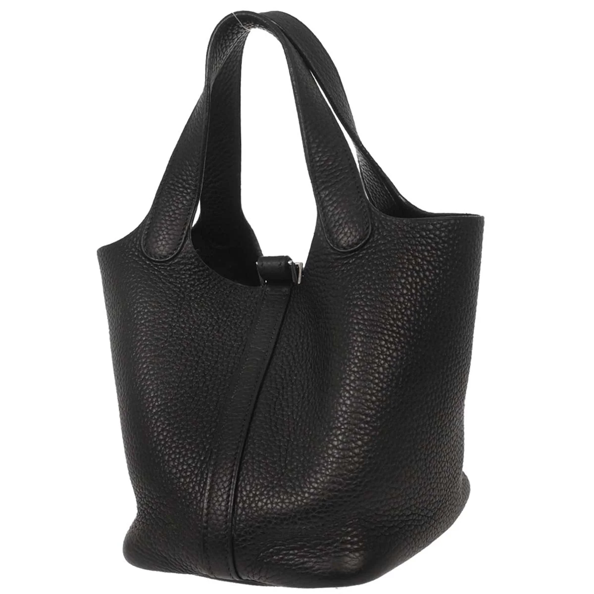 Hermes Black Taurillon Clemence Picotin 18 PM Handbag - Image 2