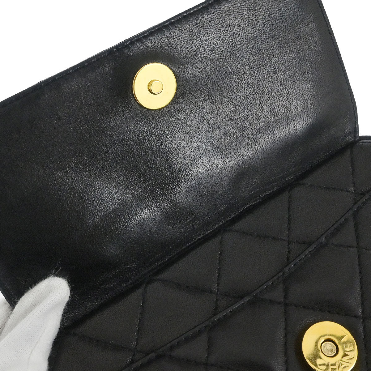 Chanel 1994-1996 Black Lambskin Camera Bag Mini - Image 15