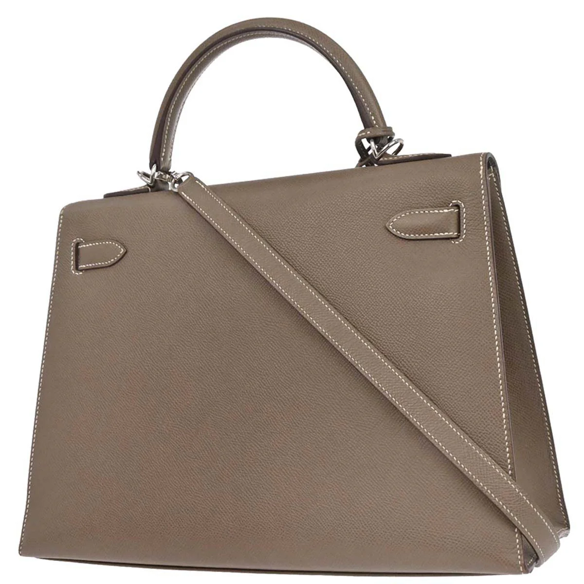 Hermes Etoupe Epsom Kelly 32 Sellier 2way Shoulder Handbag - Image 2