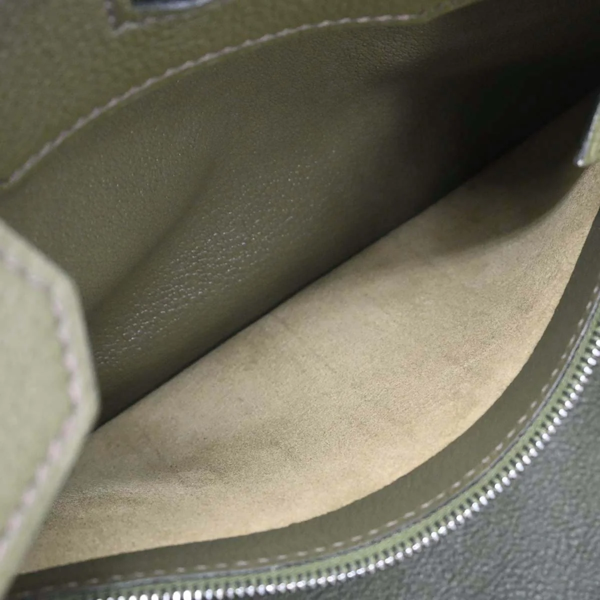 Hermes Olive Green Evergrain Birkin 30 Handbag - Image 17