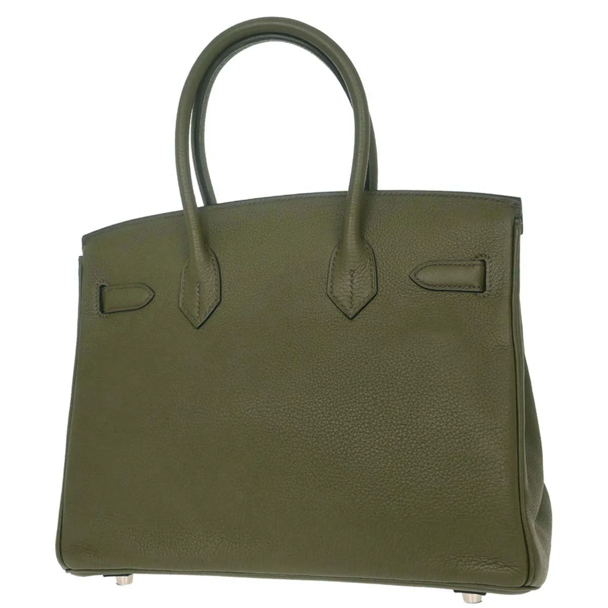 Hermes Olive Green Evergrain Birkin 30 Handbag - Image 2
