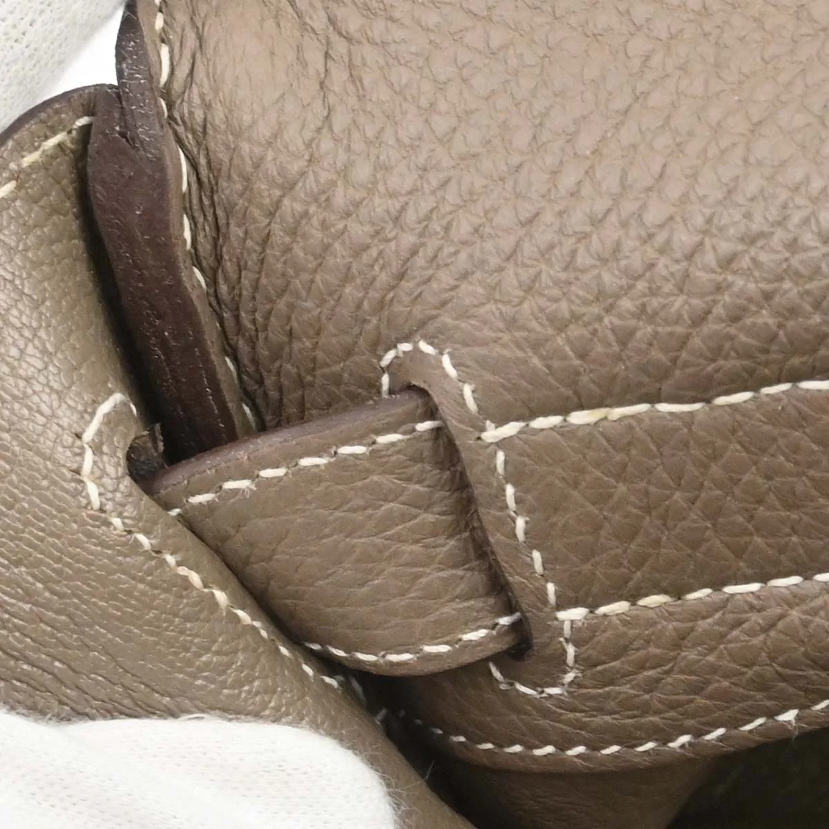 Hermes Etoupe Gray Togo Shoulder Kelly Handbag - Image 17