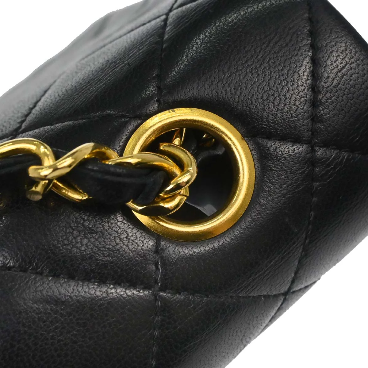 Chanel Black Lambskin Turnlock Small Full Flap Shoulder Bag - Image 12