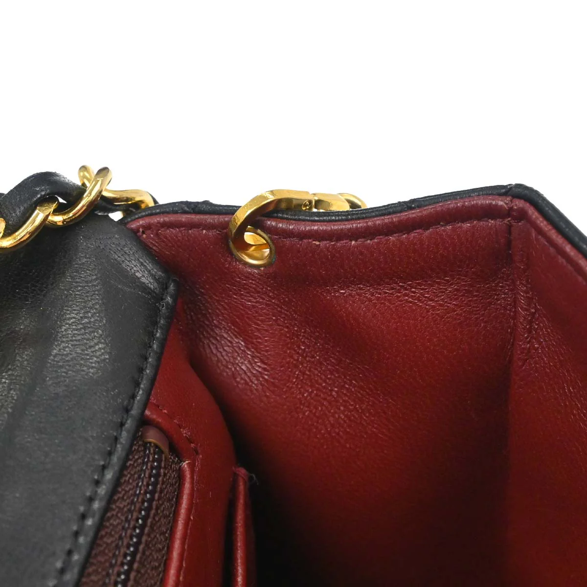 Chanel Black Lambskin Turnlock Small Full Flap Shoulder Bag - Image 13