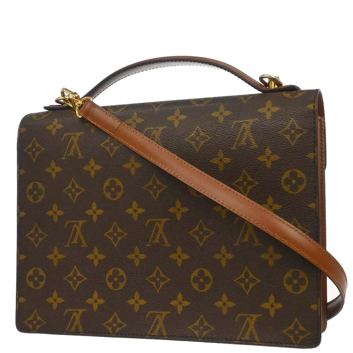 Louis Vuitton Monogram Monceau 28 Business 2way Shoulder Handbag M51185 - Image 2