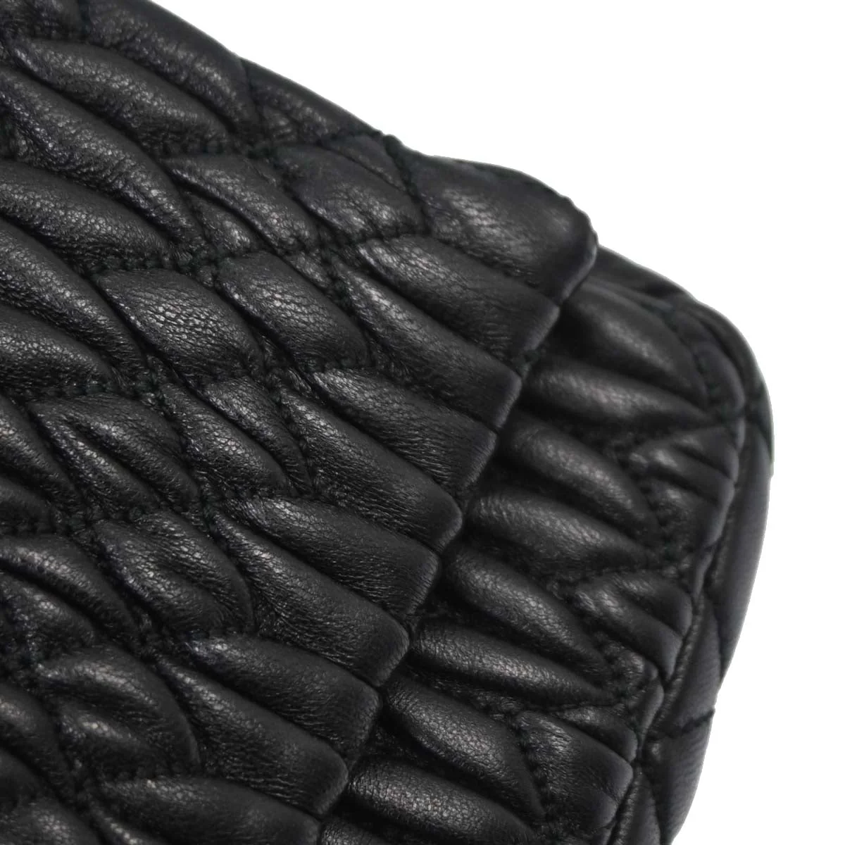 Miu Miu Black Lambskin Nappa Crystal Handbag - Image 10