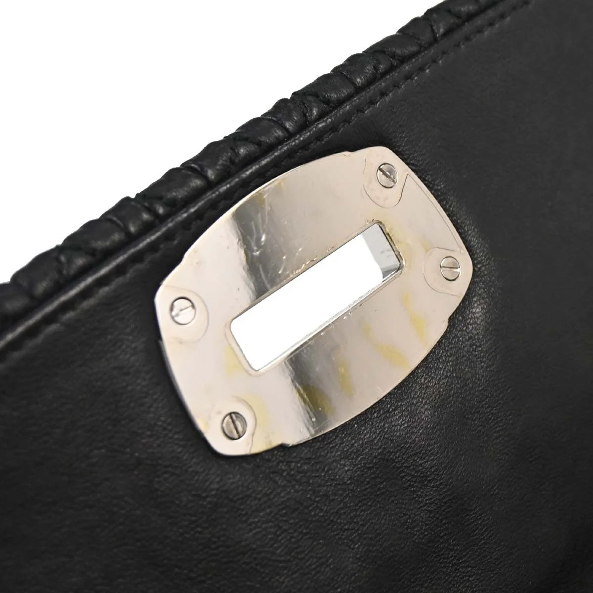 Miu Miu Black Lambskin Nappa Crystal Handbag - Image 12