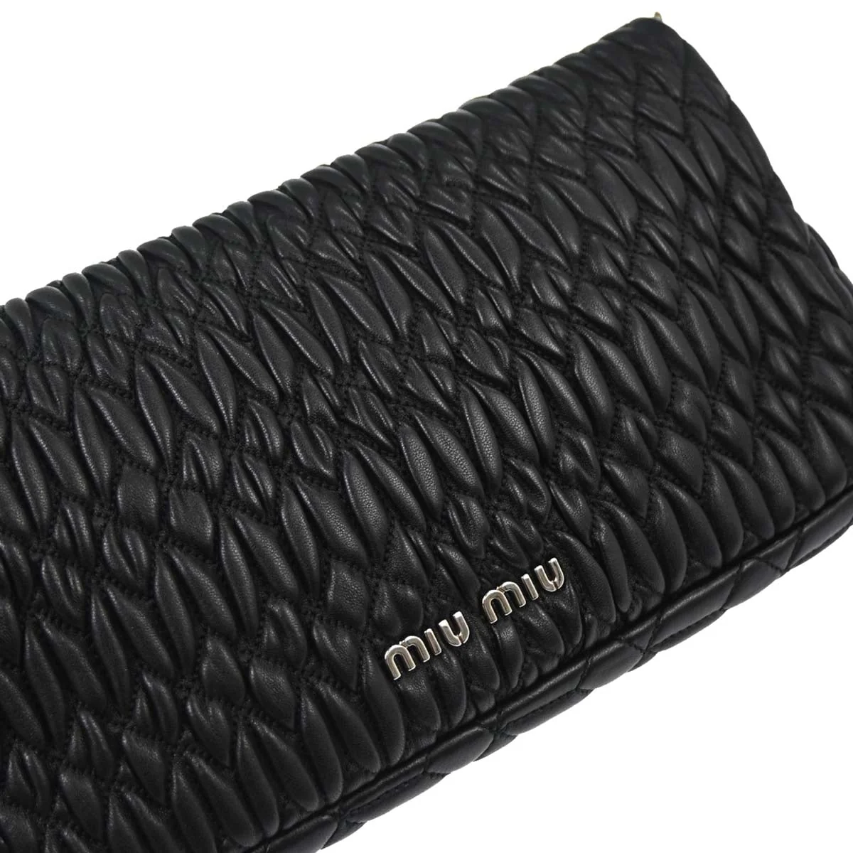 Miu Miu Black Lambskin Nappa Crystal Handbag - Image 4