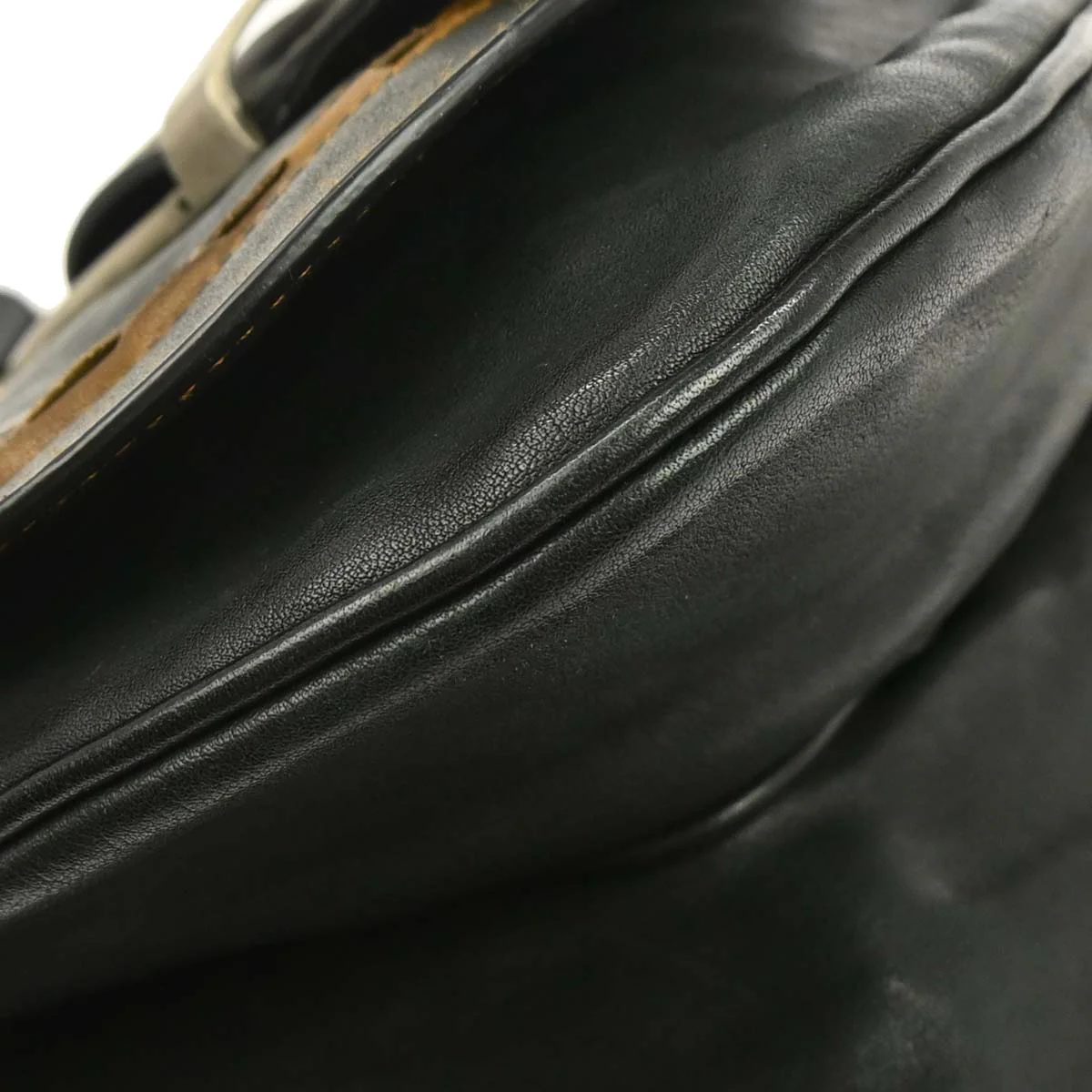 Christian Dior Black Leather Gaucho Handbag - Image 8