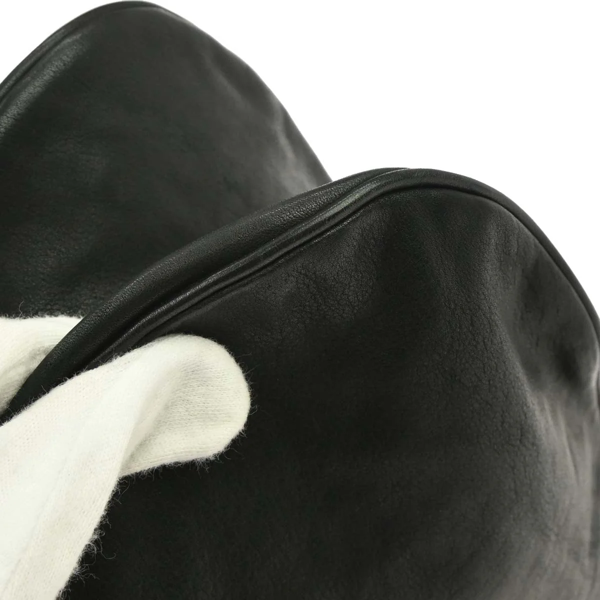 Christian Dior Black Leather Gaucho Handbag - Image 9