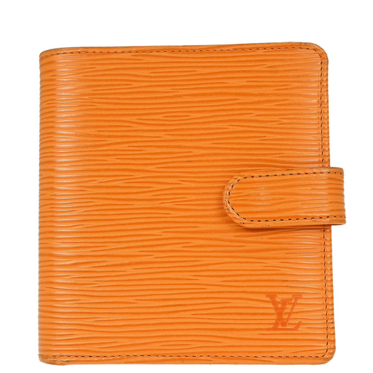 Louis Vuitton 2003 Orange Epi Porte Vie Compact Wallet M6355H