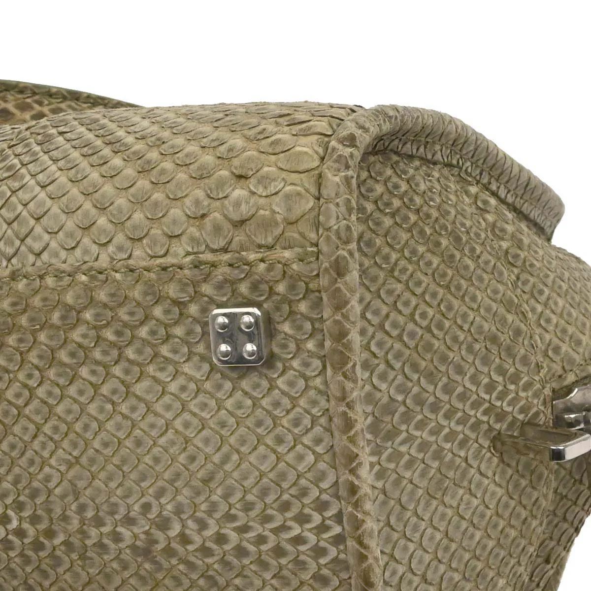 Loewe * Beige Python Amazona 28 Handbag - Image 11
