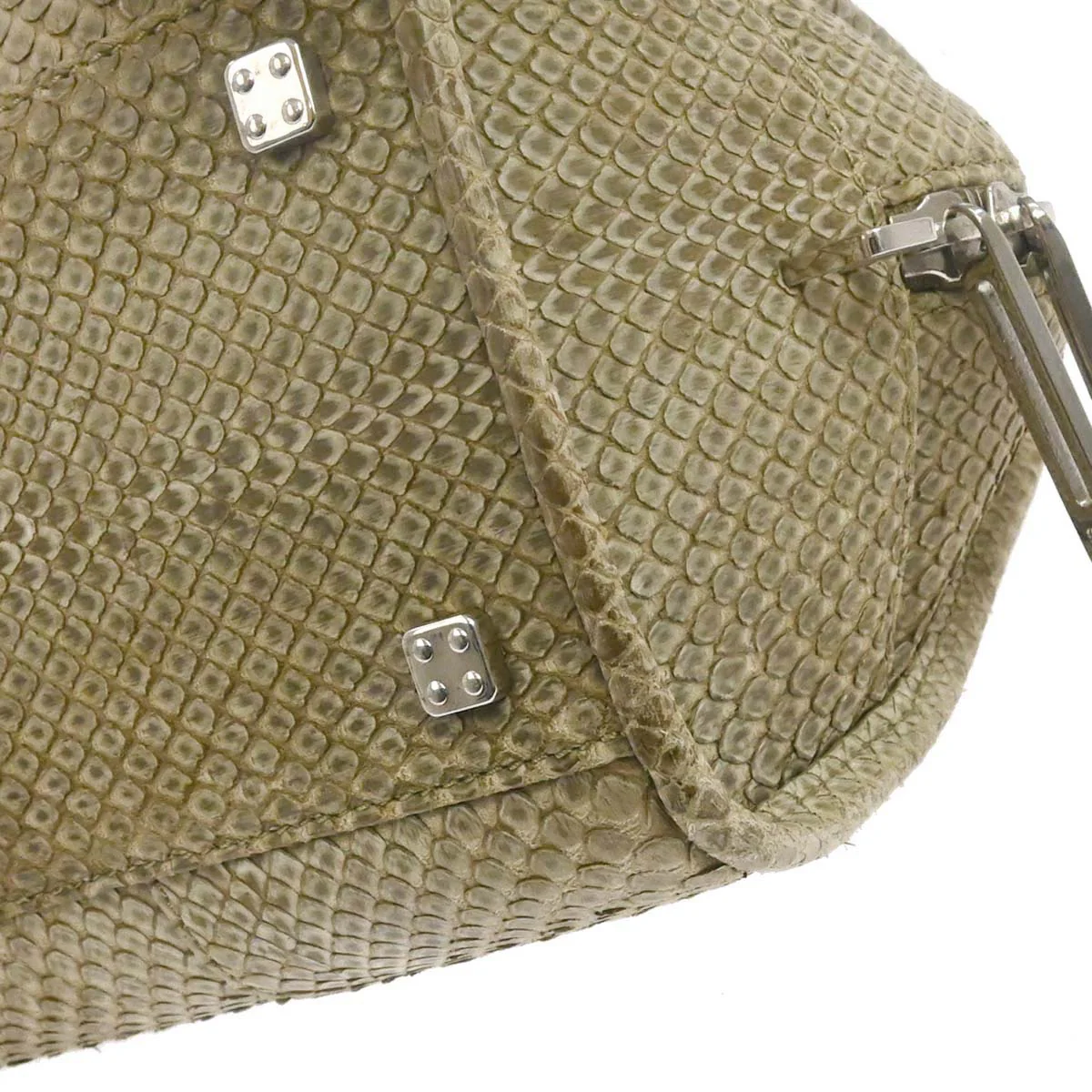 Loewe * Beige Python Amazona 28 Handbag - Image 12