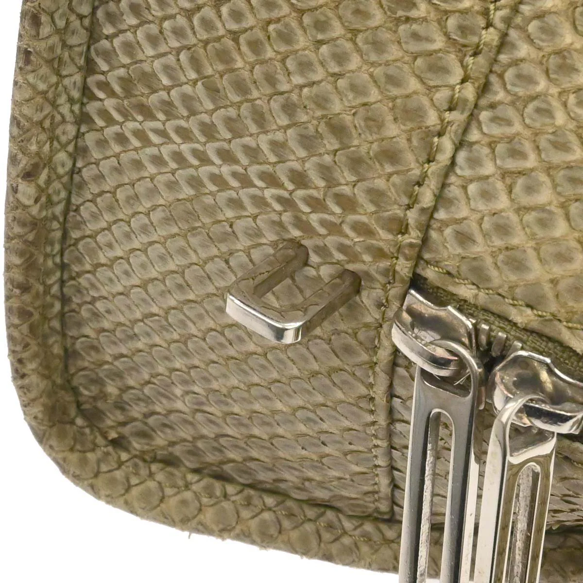 Loewe * Beige Python Amazona 28 Handbag - Image 14