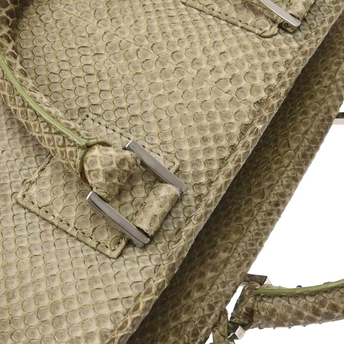 Loewe * Beige Python Amazona 28 Handbag - Image 16