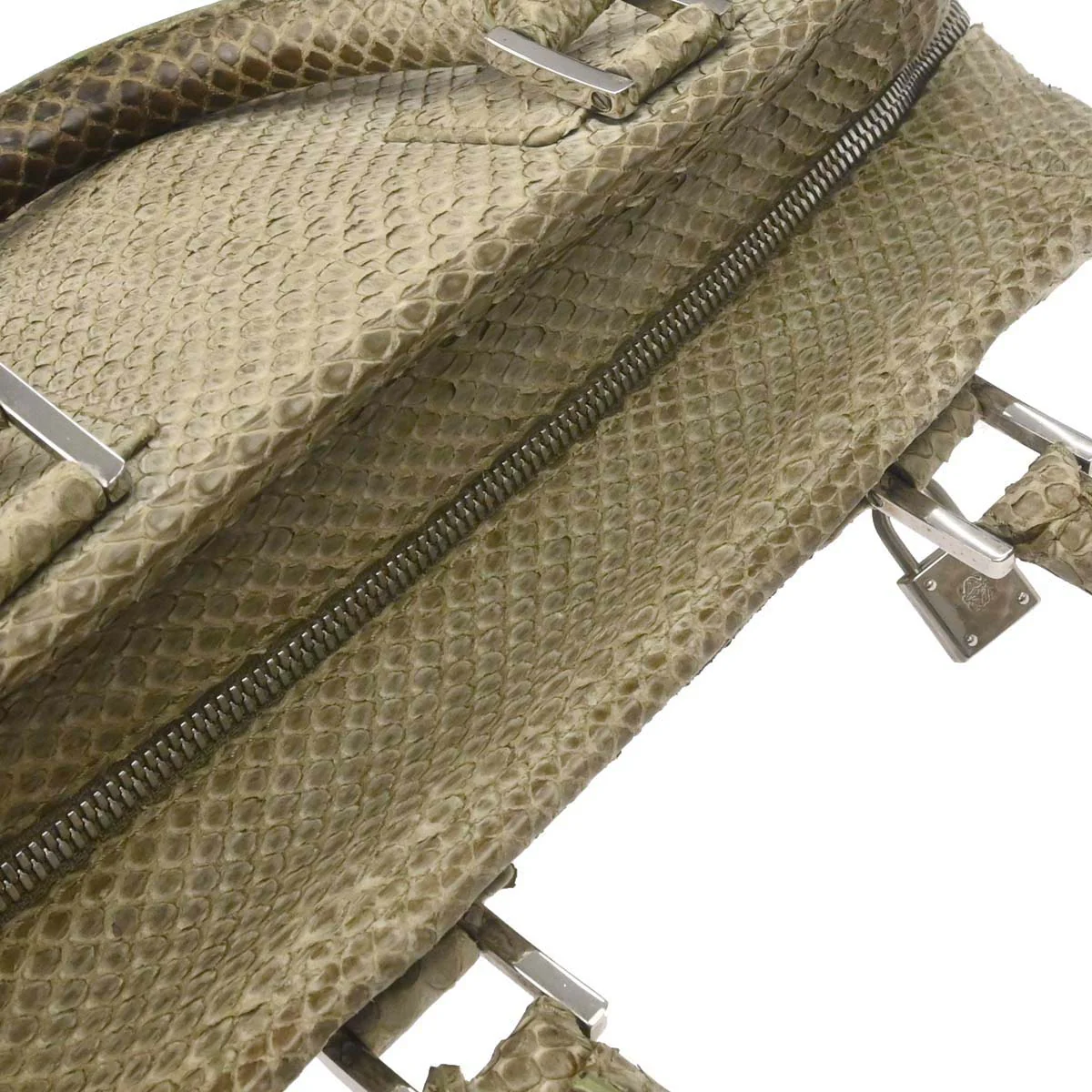 Loewe * Beige Python Amazona 28 Handbag - Image 17