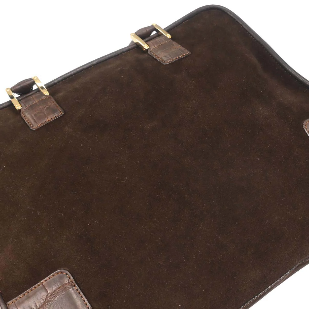 Loewe Brown Suede Embossed Leather Amazona 32 Handbag - Image 14