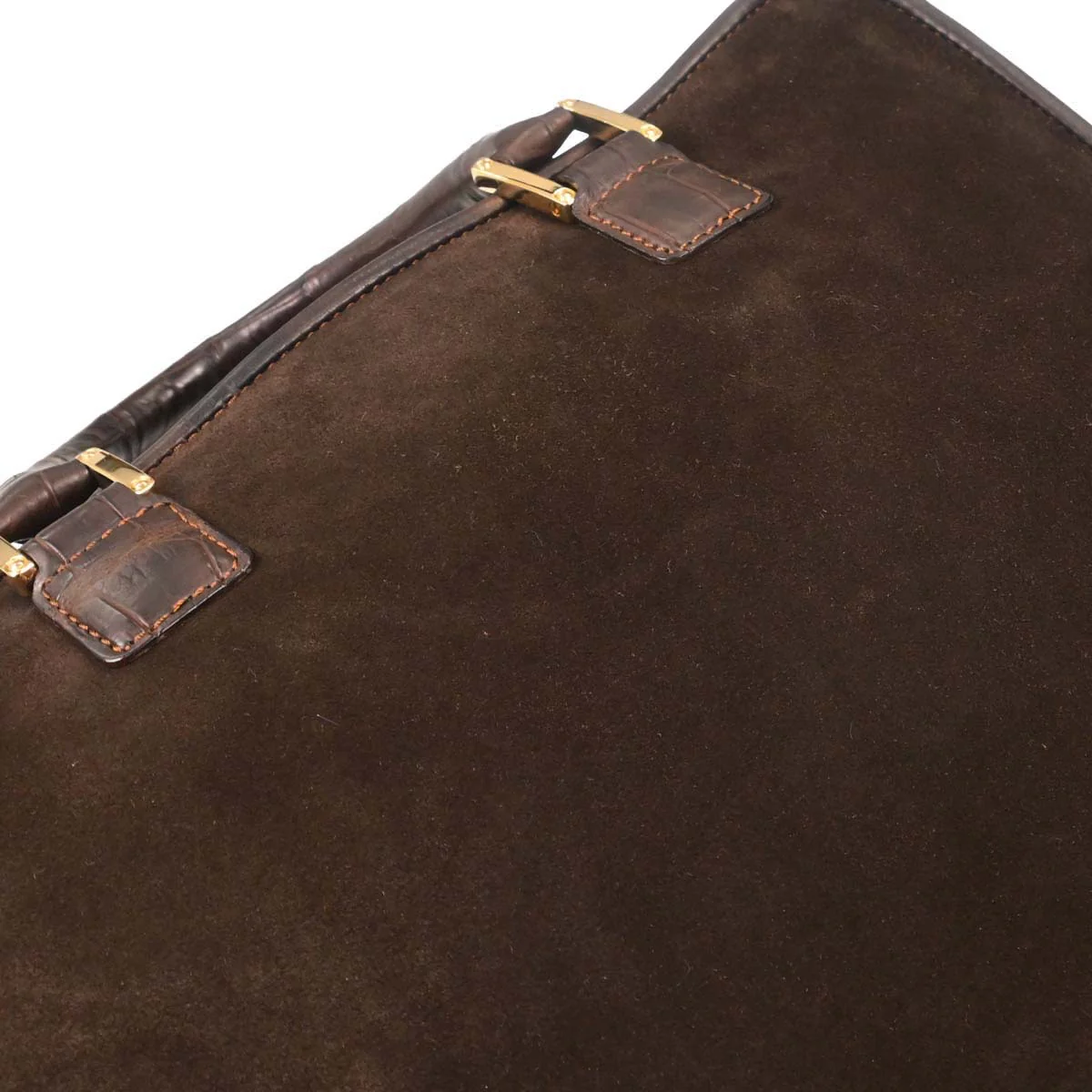 Loewe Brown Suede Embossed Leather Amazona 32 Handbag - Image 15