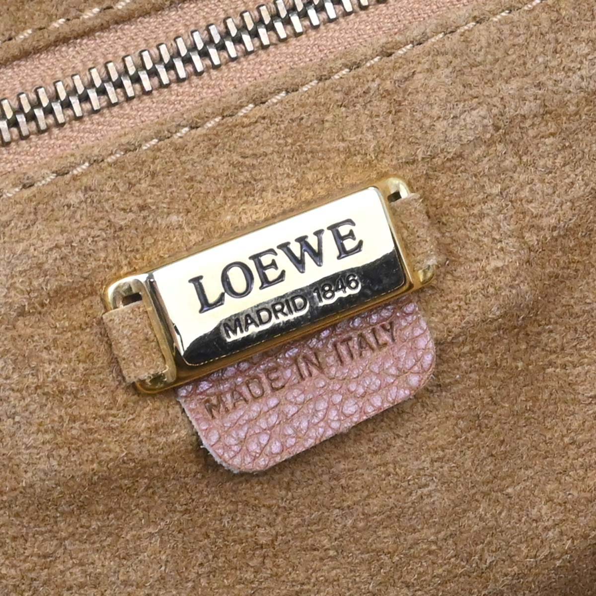 Loewe Brown Suede Embossed Leather Amazona 32 Handbag - Image 19