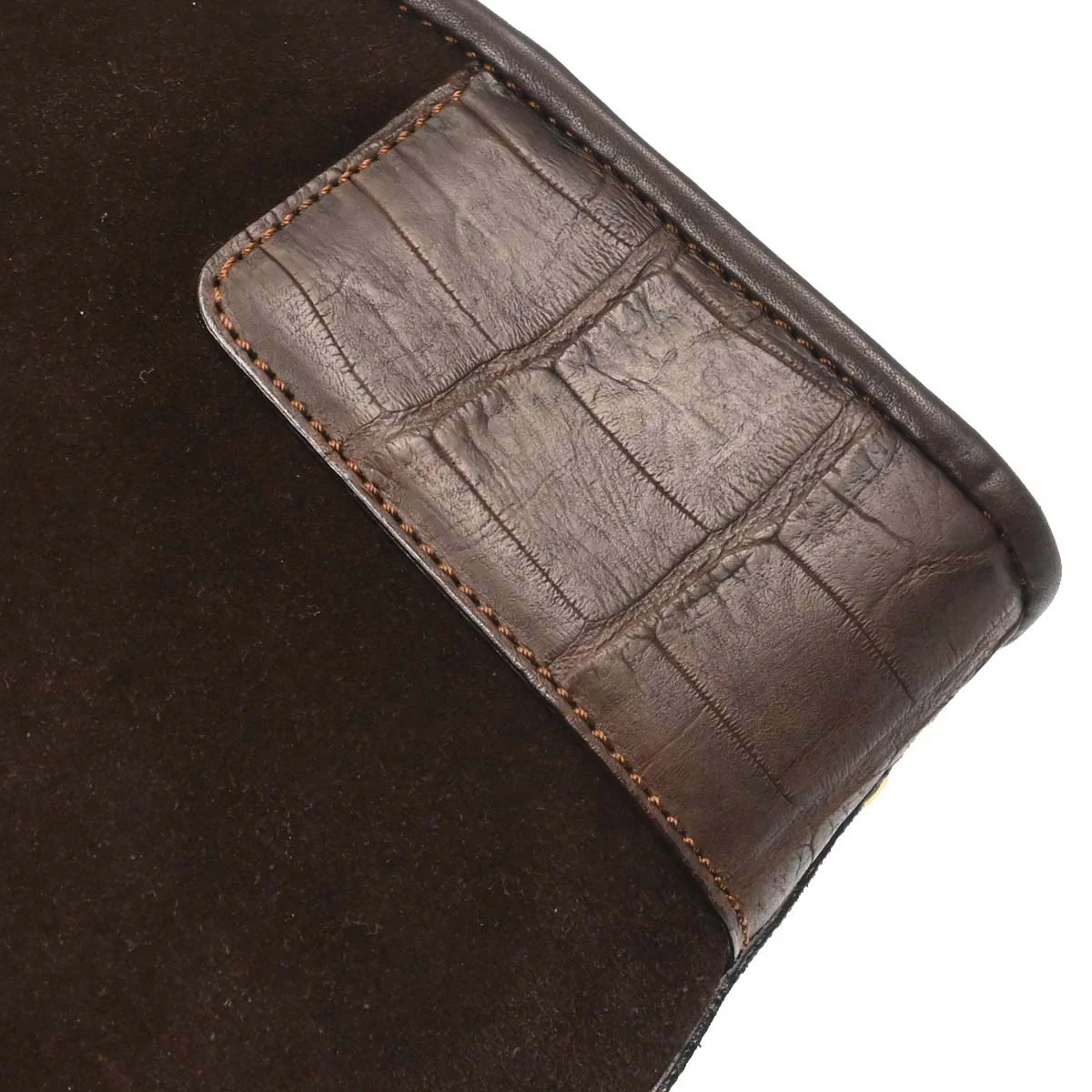 Loewe Brown Suede Embossed Leather Amazona 32 Handbag - Image 9