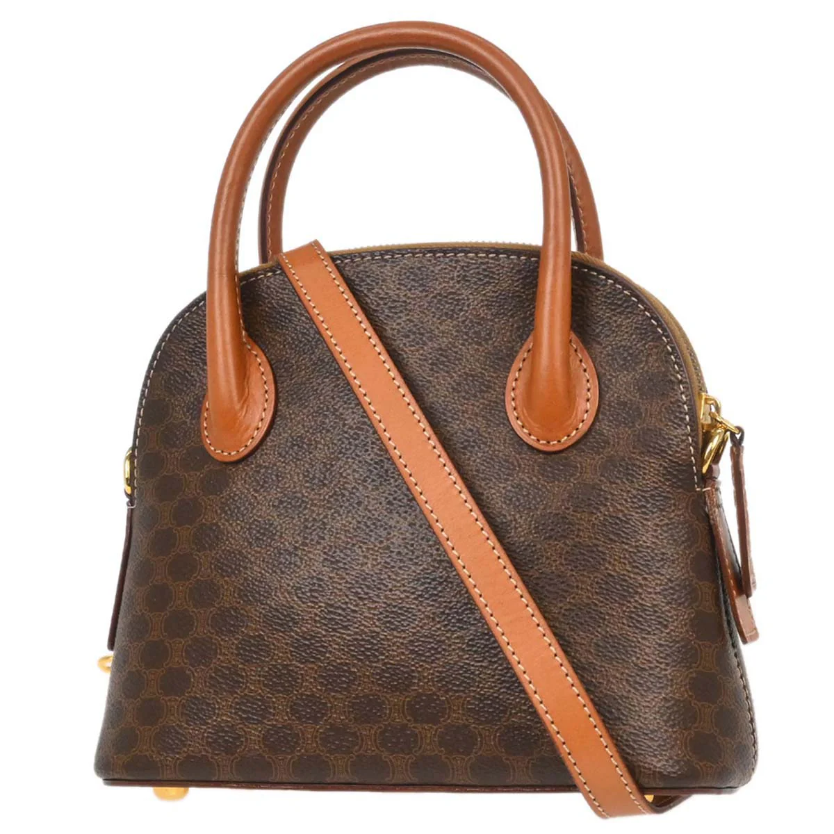 Celine Brown PVC Macadam 2way Shoulder Handbag - Image 2